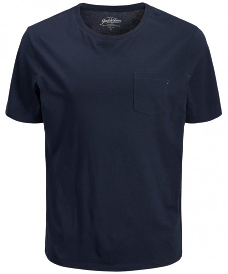 Jack & Jones JJEPOCKET Tee Navy - T-shirts - Grote Maten T-shirts Heren