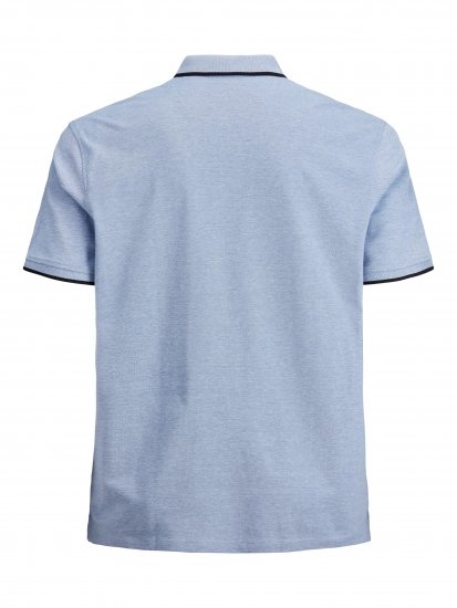 Jack & Jones PAULOS Short Sleeve Polo Light Blue/PS - Polo shirts - Grote Maten Poloshirts Heren