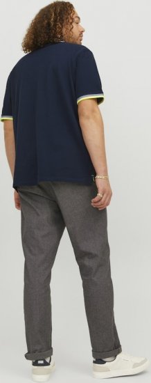 Jack & Jones PAULOS Short Sleeve Polo Dark Navy/NEON - Polo shirts - Grote Maten Poloshirts Heren