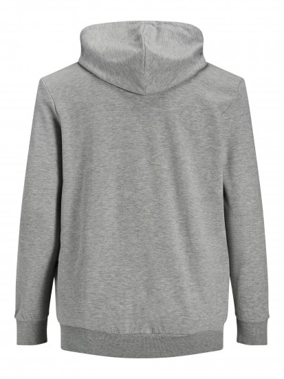 Jack & Jones Basic Sweat Zip Hood Light Grey Melange - Sweaters & hoodies - Sweaters & Hoodies Grote Maten Heren