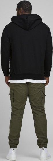 Jack & Jones Basic Sweat Zip Hood Black - Sweaters & hoodies - Sweaters & Hoodies Grote Maten Heren