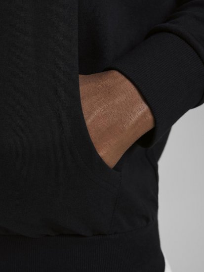 Jack & Jones Basic Sweat Zip Hood Black - Sweaters & hoodies - Sweaters & Hoodies Grote Maten Heren
