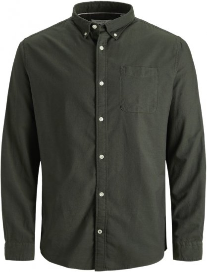 Jack & Jones OXFORD LS Shirt Green - Overhemden - Overhemden Grote Maten Heren