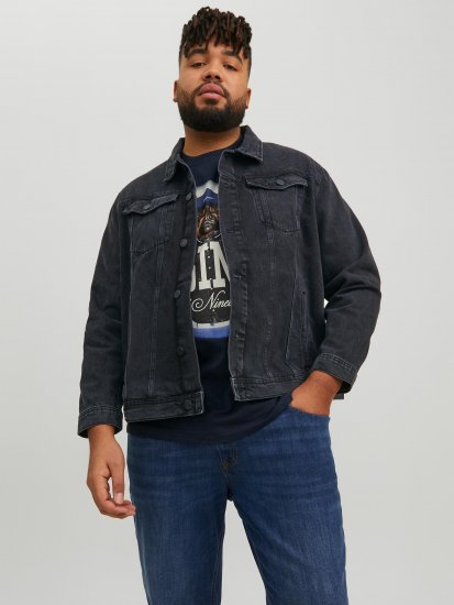 Jack & Jones JJIJEAN Denim Jacket Black Denim - Jassen - Grote Maten Herenjassen