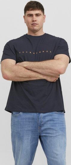 Jack & Jones STAR T-Shirt Dark Navy - T-shirts - Grote Maten T-shirts Heren