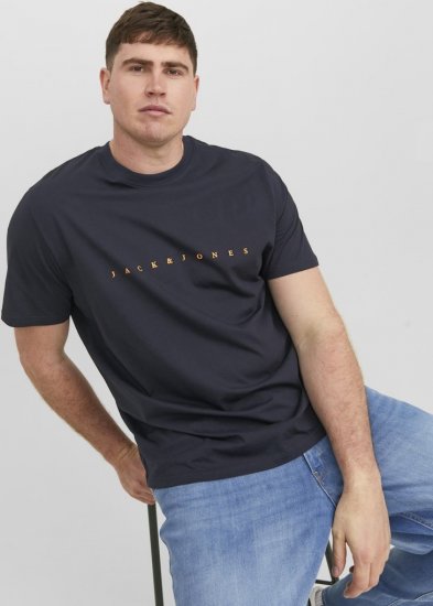 Jack & Jones STAR T-Shirt Dark Navy - T-shirts - Grote Maten T-shirts Heren