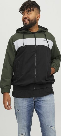 Jack & Jones RUSH Bomber Jacket with Hood Green - Jassen - Grote Maten Herenjassen