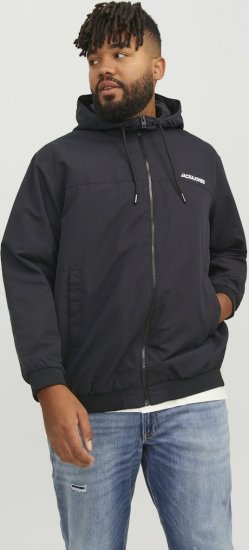 Jack & Jones RUSH SOLID Bomber Jacket with Hood Black - Jassen - Grote Maten Herenjassen
