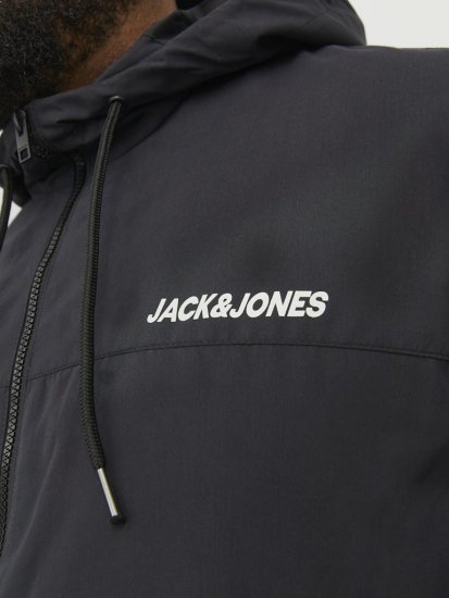Jack & Jones RUSH SOLID Bomber Jacket with Hood Black - Jassen - Grote Maten Herenjassen