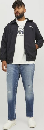 Jack & Jones RUSH SOLID Bomber Jacket with Hood Black - Jassen - Grote Maten Herenjassen