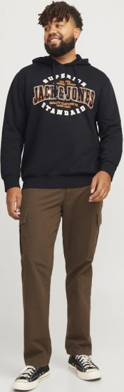 Jack & Jones 2 COL LOGO Hoodie Black - Sweaters & hoodies - Sweaters & Hoodies Grote Maten Heren
