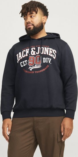Jack & Jones 2 COL LOGO Hoodie Dark Navy - Sweaters & hoodies - Sweaters & Hoodies Grote Maten Heren