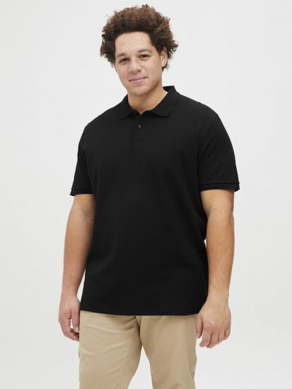 Jack & Jones AUSTIN CLASSIC Polo Black - Polo shirts - Grote Maten Poloshirts Heren