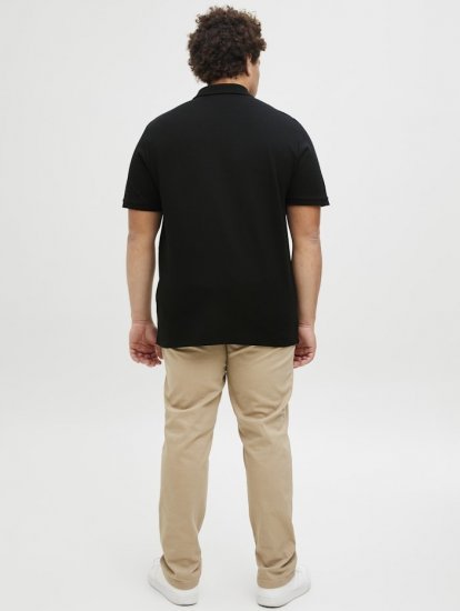 Jack & Jones AUSTIN CLASSIC Polo Black - Polo shirts - Grote Maten Poloshirts Heren