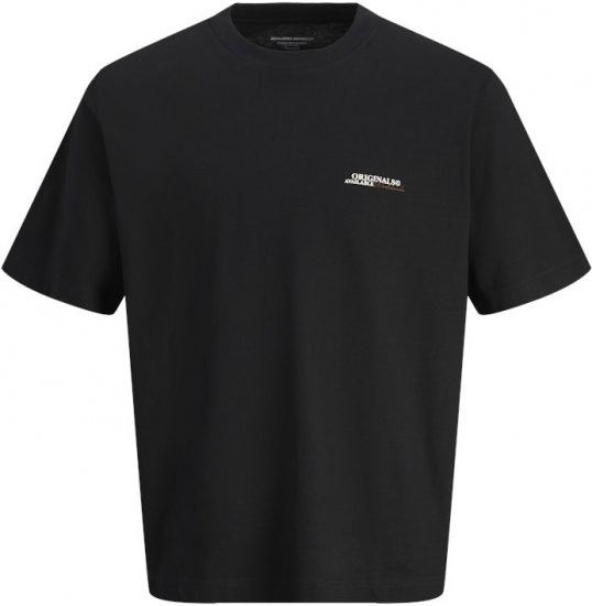 Jack & Jones Lington Crew Neck T-Shirt Black - T-shirts - Grote Maten T-shirts Heren