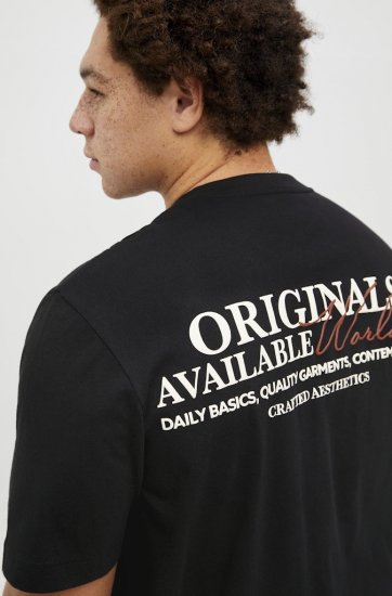 Jack & Jones Lington Crew Neck T-Shirt Black - T-shirts - Grote Maten T-shirts Heren