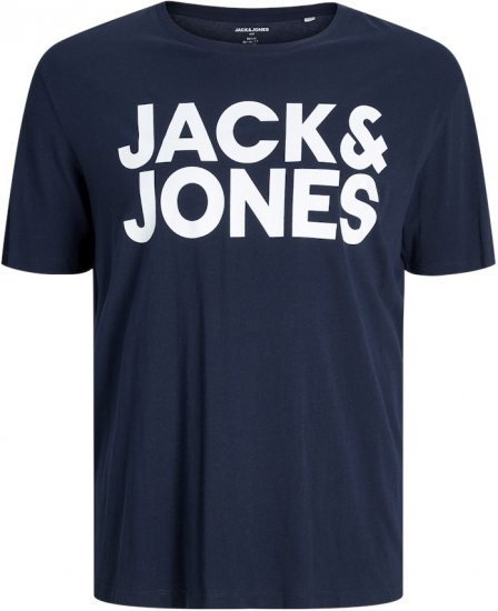 Jack & Jones CORP Logo T-Shirt Navy Blazer - T-shirts - Grote Maten T-shirts Heren