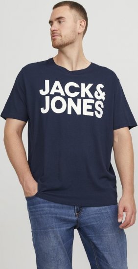 Jack & Jones CORP Logo T-Shirt Navy Blazer - T-shirts - Grote Maten T-shirts Heren