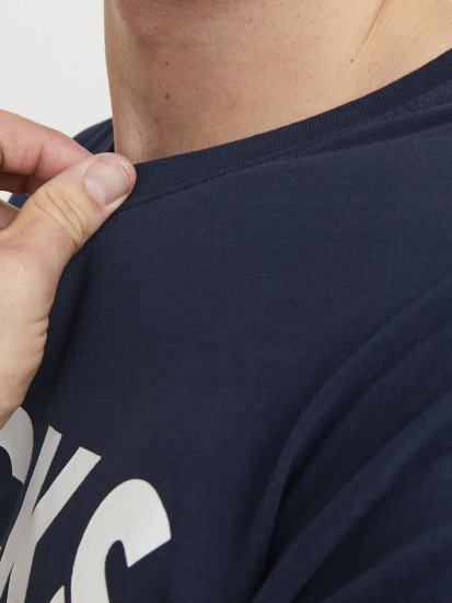 Jack & Jones CORP Logo T-Shirt Navy Blazer - T-shirts - Grote Maten T-shirts Heren