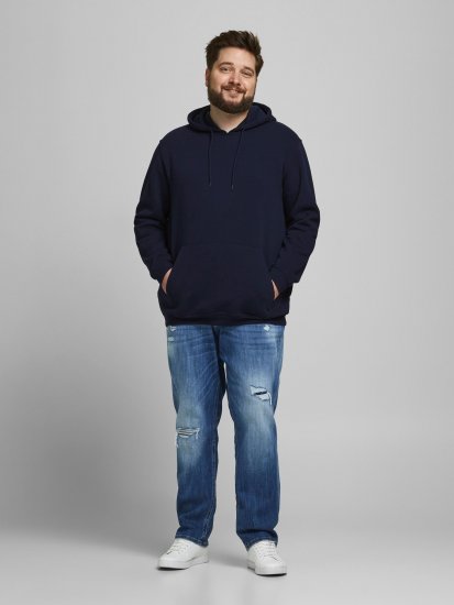 Jack & Jones JORBRINK Hoodie Navy - Sweaters & hoodies - Sweaters & Hoodies Grote Maten Heren