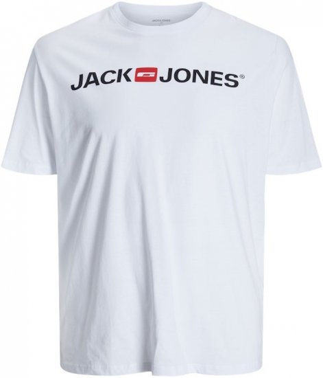 Jack & Jones JJECORP LOGO T-Shirt White - T-shirts - Grote Maten T-shirts Heren