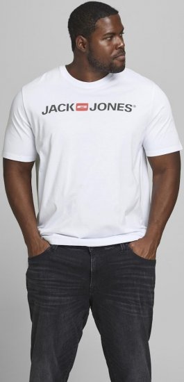 Jack & Jones JJECORP LOGO T-Shirt White - T-shirts - Grote Maten T-shirts Heren