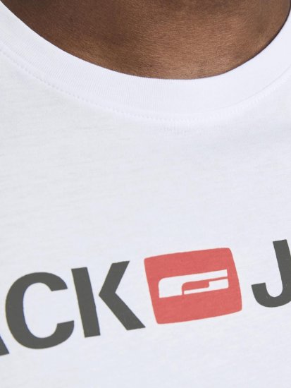 Jack & Jones JJECORP LOGO T-Shirt White - T-shirts - Grote Maten T-shirts Heren