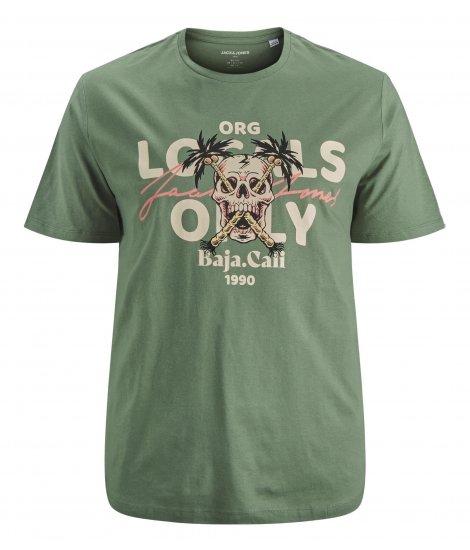 Jack & Jones Summerskull T-Shirt Sea Spray - T-shirts - Grote Maten T-shirts Heren