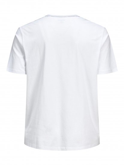 Jack & Jones Rocto T-shirt White - T-shirts - Grote Maten T-shirts Heren