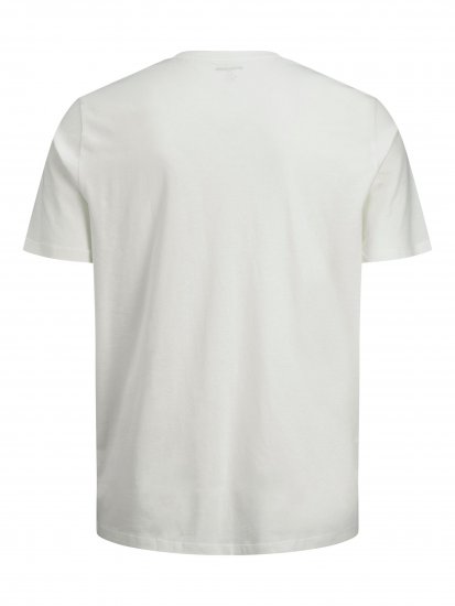Jack & Jones JJELOGO TEE White - T-shirts - Grote Maten T-shirts Heren