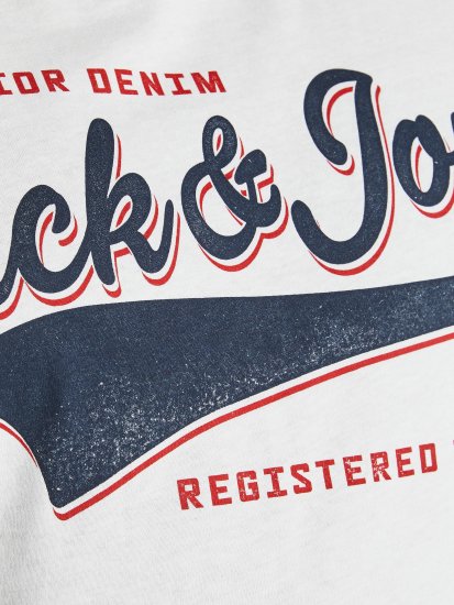 Jack & Jones JJELOGO TEE White - T-shirts - Grote Maten T-shirts Heren