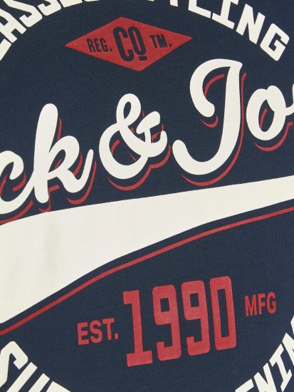 Jack & Jones JJELOGO TEE Navy - T-shirts - Grote Maten T-shirts Heren