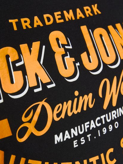 Jack & Jones JJELOGO TEE Black - T-shirts - Grote Maten T-shirts Heren