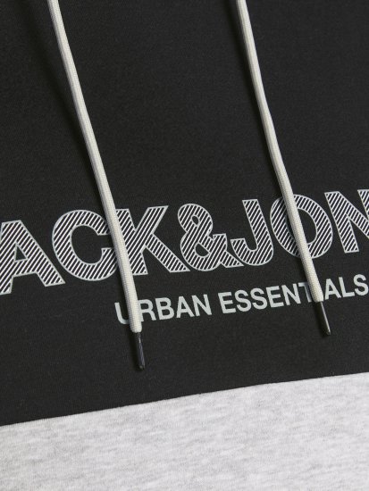 Jack & Jones JJEURBAN BLOCKING SWEAT Black - Sweaters & hoodies - Sweaters & Hoodies Grote Maten Heren