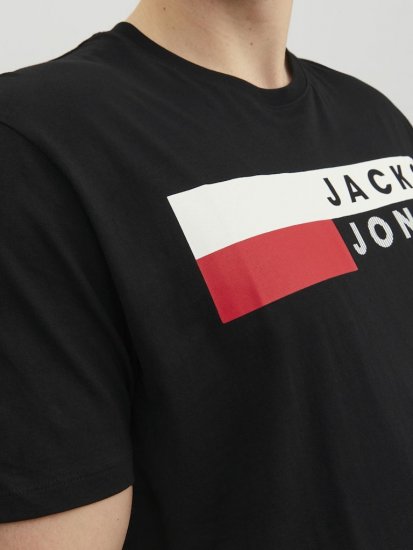 Jack & Jones CORP Logo T-Shirt Black/PLAY 4 - T-shirts - Grote Maten T-shirts Heren