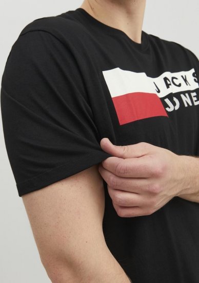 Jack & Jones CORP Logo T-Shirt Black/PLAY 4 - T-shirts - Grote Maten T-shirts Heren