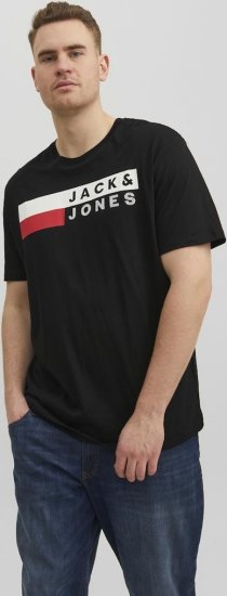Jack & Jones CORP Logo T-Shirt Black/PLAY 4 - T-shirts - Grote Maten T-shirts Heren