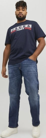 Jack & Jones CORP Logo T-Shirt Navy/PLAY 4 - T-shirts - Grote Maten T-shirts Heren