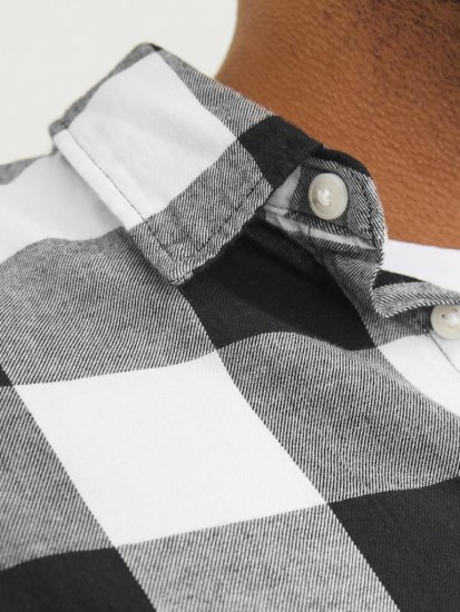 Jack & Jones Gingham L/S Shirt Whisper White - Overhemden - Overhemden Grote Maten Heren