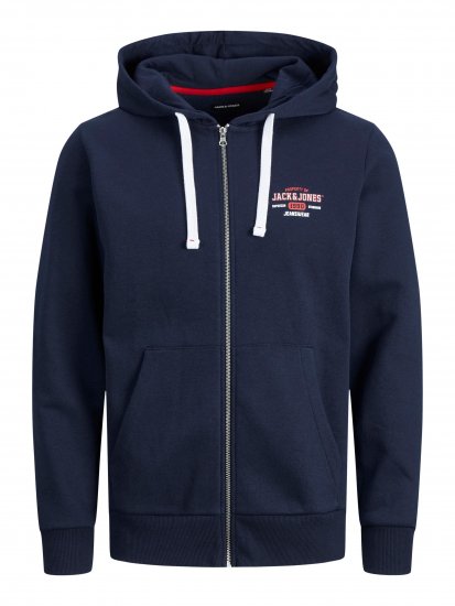 Jack & Jones JJSTAMP ZIP Hoodie Navy - Sweaters & hoodies - Sweaters & Hoodies Grote Maten Heren