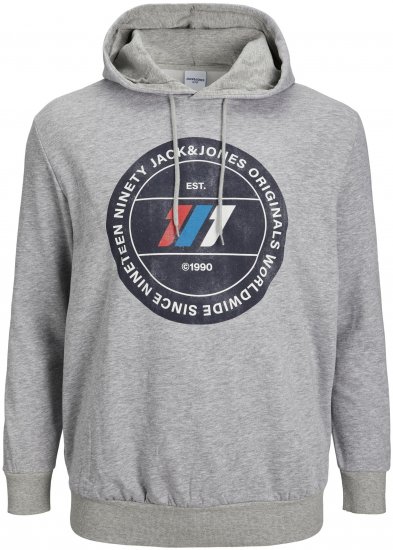 Jack & Jones JORNATE SWEAT Hoodie Grey - Sweaters & hoodies - Sweaters & Hoodies Grote Maten Heren