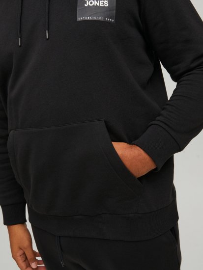 Jack & Jones JJLOCK SWEAT HOOD Black - Sweaters & hoodies - Sweaters & Hoodies Grote Maten Heren