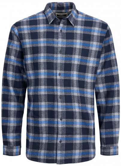 Jack & Jones JCOBERG SHIRT Blue - Overhemden - Overhemden Grote Maten Heren