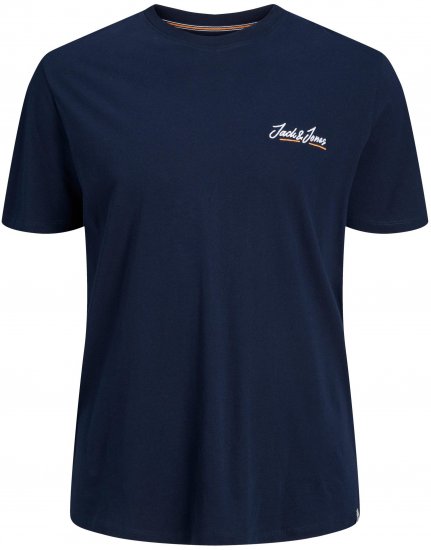 Jack & Jones JORPAUL TONS TEE Navy - T-shirts - Grote Maten T-shirts Heren
