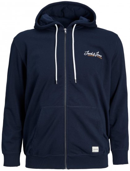 Jack & Jones JORPAUL TONS ZIP Hoodie Navy - Sweaters & hoodies - Sweaters & Hoodies Grote Maten Heren