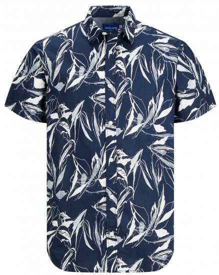 Jack & Jones JORCRAYON AOP Shirt Navy - Overhemden - Overhemden Grote Maten Heren
