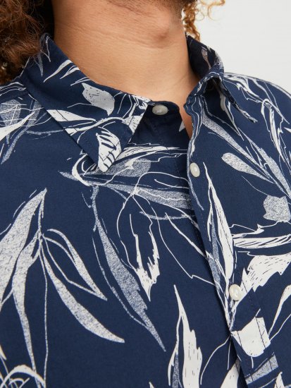 Jack & Jones JORCRAYON AOP Shirt Navy - Overhemden - Overhemden Grote Maten Heren