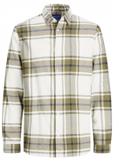 Jack & Jones JORJOSHUA Checked Shirt Dusty Olive - Overhemden - Overhemden Grote Maten Heren