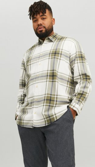 Jack & Jones JORJOSHUA Checked Shirt Dusty Olive - Overhemden - Overhemden Grote Maten Heren