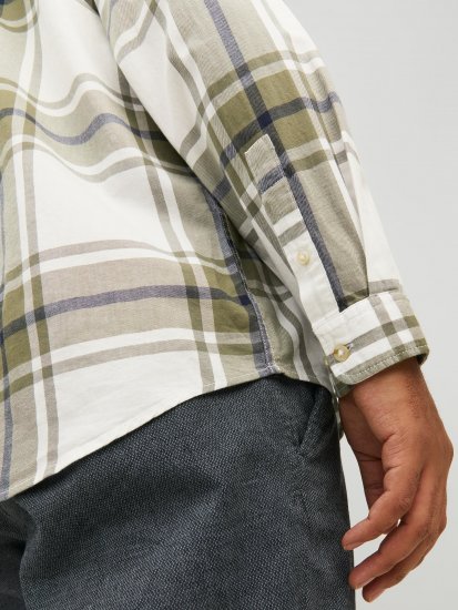Jack & Jones JORJOSHUA Checked Shirt Dusty Olive - Overhemden - Overhemden Grote Maten Heren